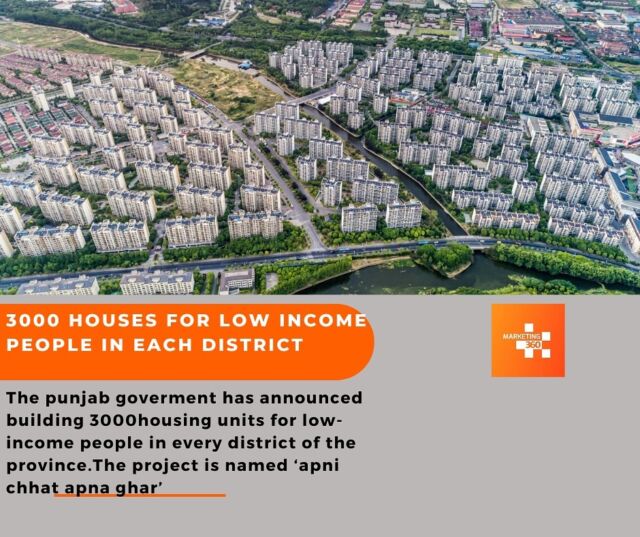 Punjab government announced 3000 housing project for low-income people. #housing #punjab #pakistan